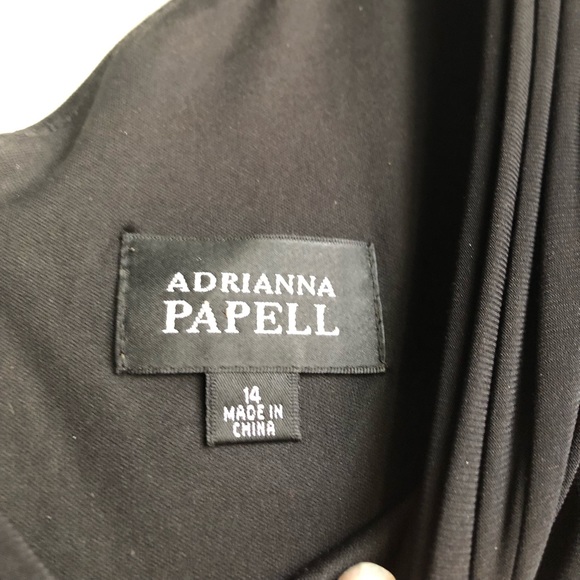 Black & Gold Adrianna Papell Dress with rosettes - Picture 6 of 7